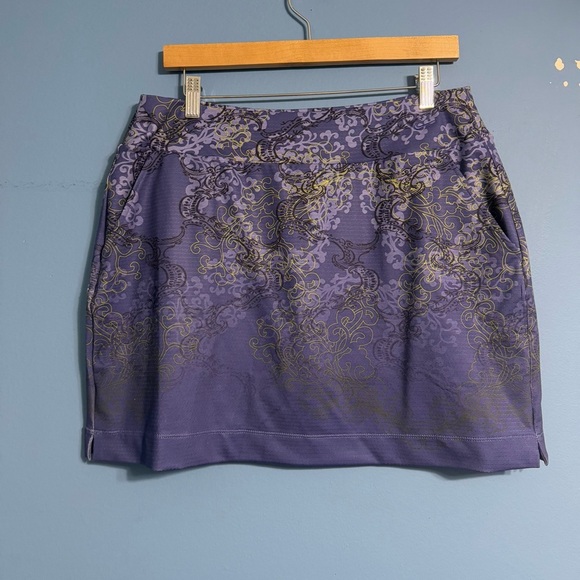 Nike Women's Sphere Dry Floral Print Golf Tennis Skirt Skort Purple Large - Picture 1 of 7
